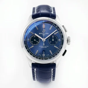 JF Factory Breitling Premier B01 Chronograph Blue Leather – Super Clone Watches
