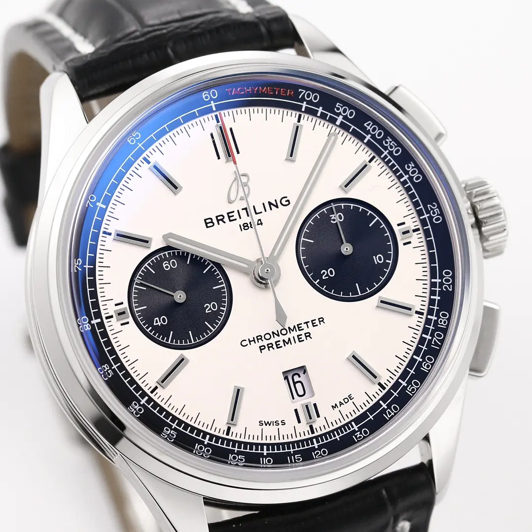 JF Factory Breitling Premier B01 Chronograph White Black – Super Clone Luxury Watch - 图片 7