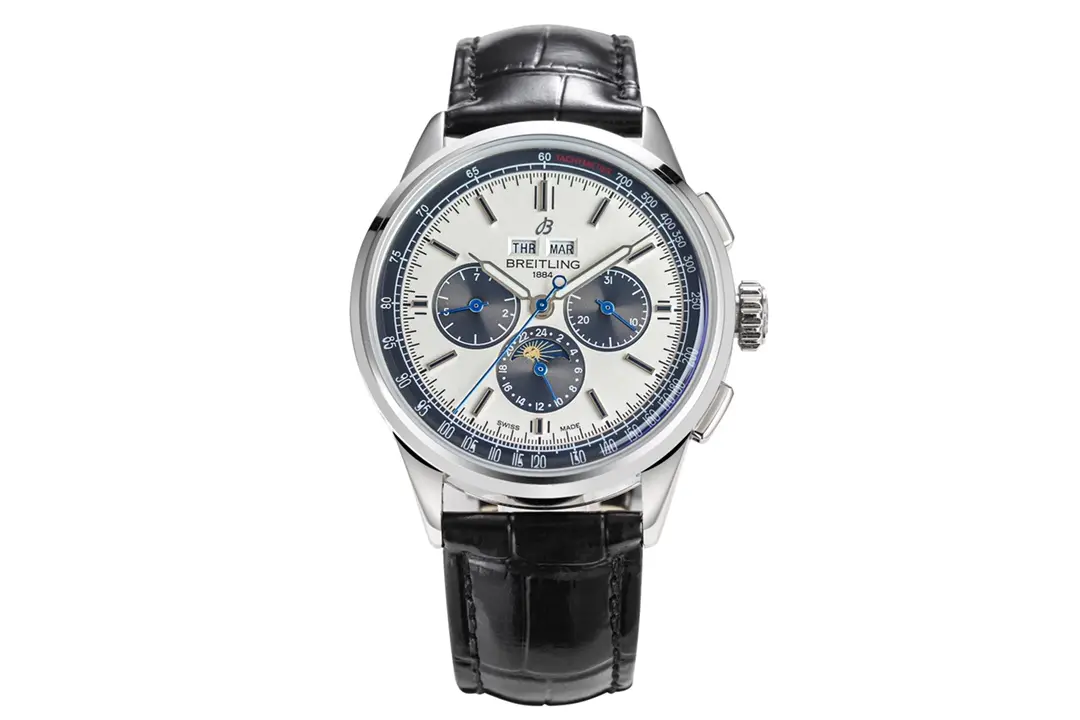 JF Factory Breitling Premier B25 Chronograph Blue Dial Leather – Super Clone Watches