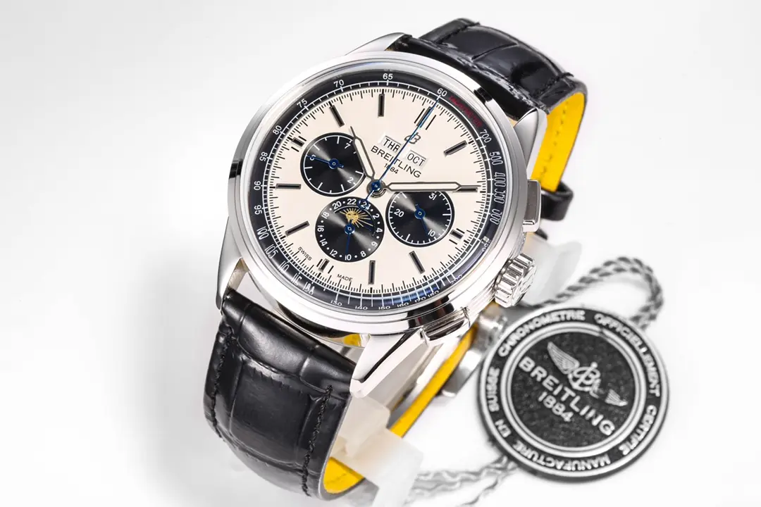 JF Factory Breitling Premier B25 Chronograph Blue Dial Leather – Super Clone Watches - 图片 7