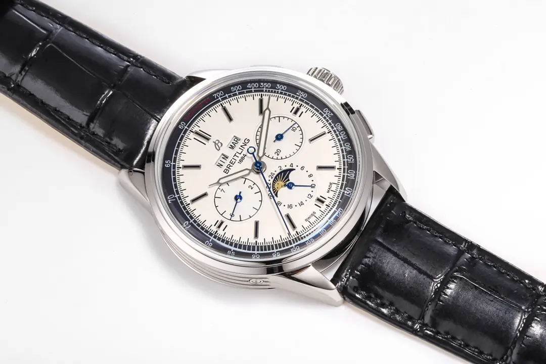 JF Factory Breitling Premier B25 White Dial Black Leather – Super Clone Luxury Watch - 图片 7