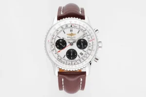 JF Factory RWF Navitimer B01 Panda Dial Brown Leather – Premium Super Clone Watch