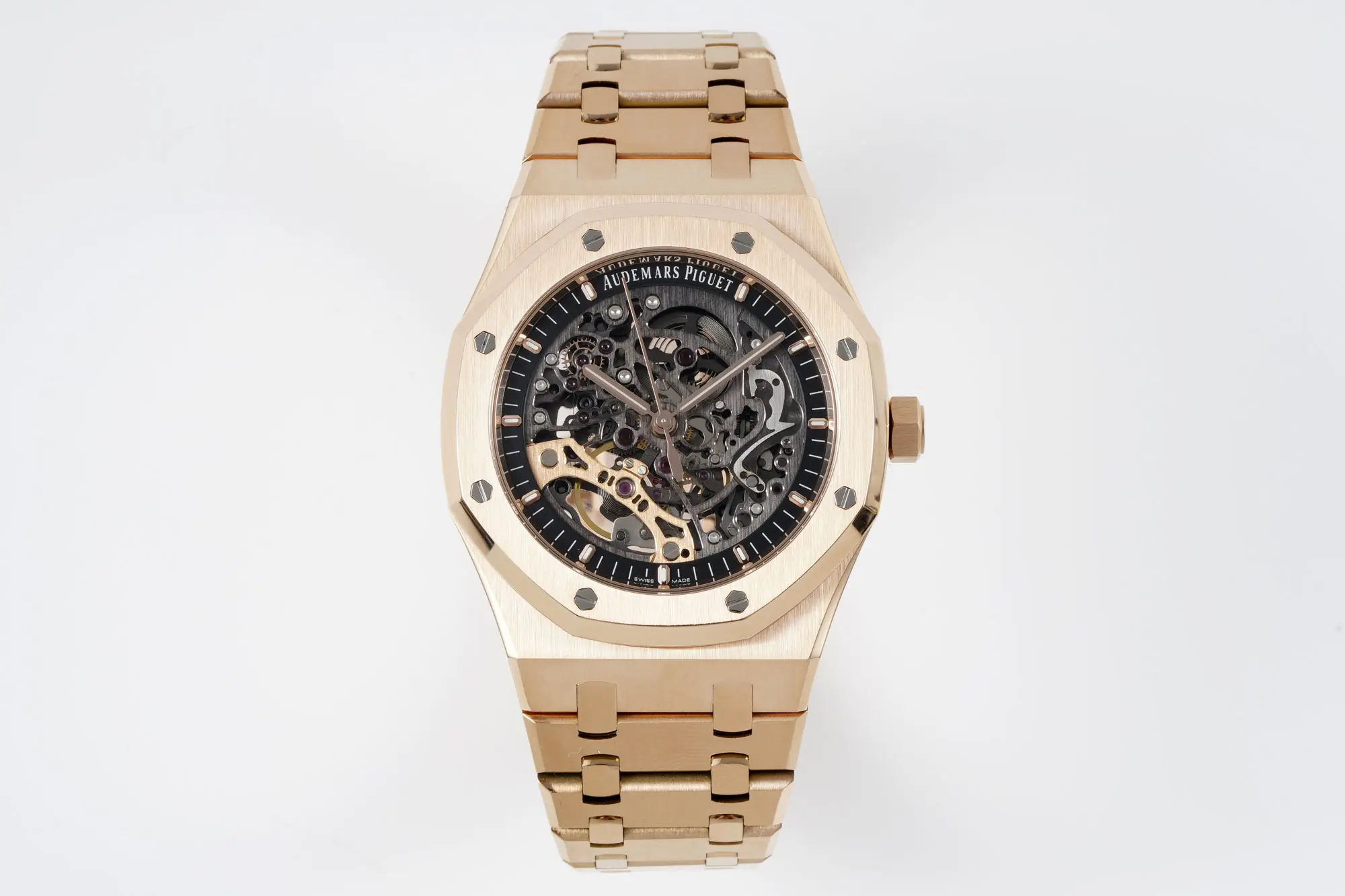 JH Factory Audemars Piguet Royal Oak Offshore 15407ST Rose Gold Skeleton Super Clone Watch – Premium Replica