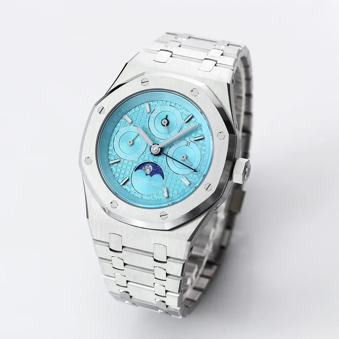 JH Factory Audemars Piguet Royal Oak Perpetual Calendar Blue Dial Stainless Steel Super Clone Watch – Premium Replica - 图片 3