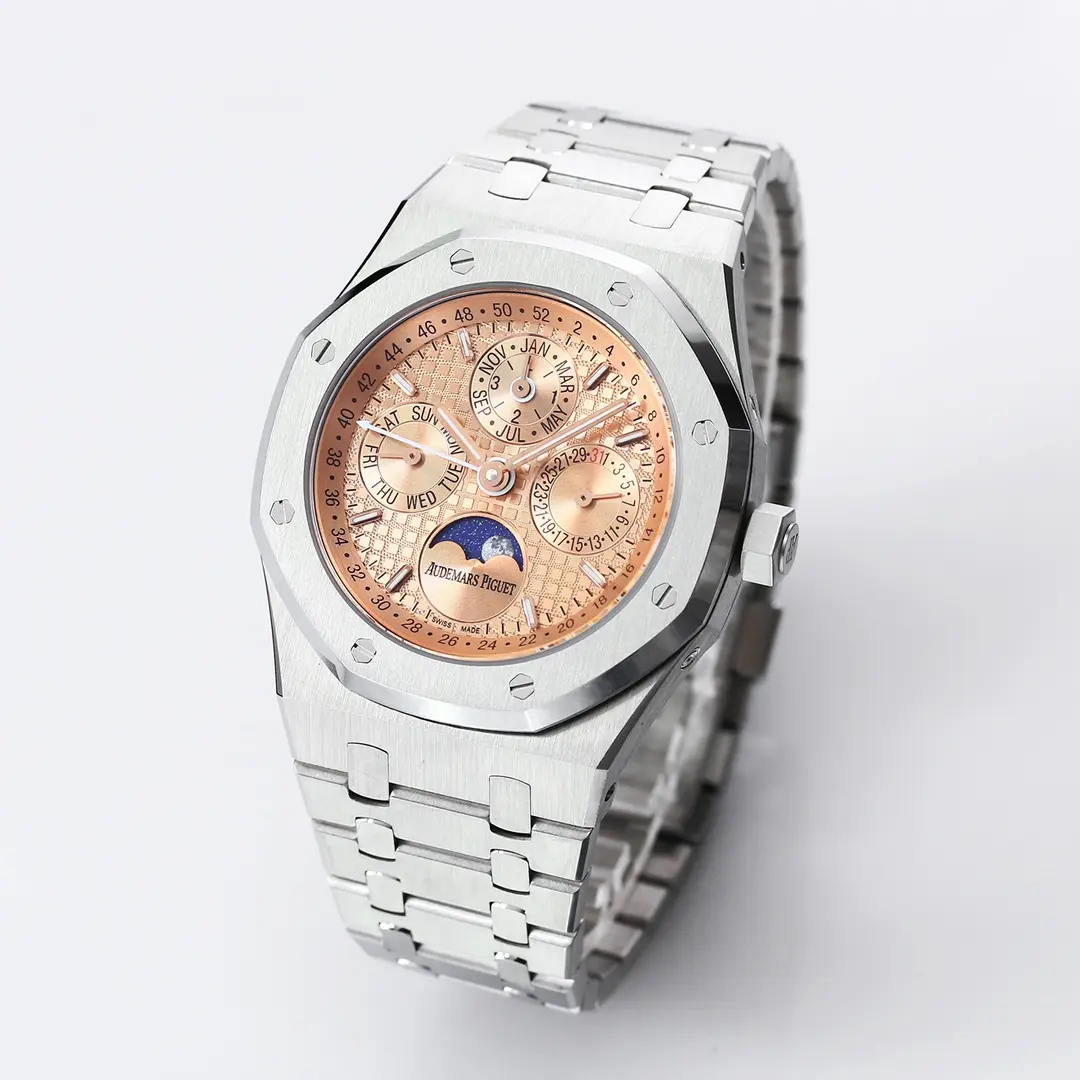 JH Factory Audemars Piguet Royal Oak Perpetual Calendar Steel Blue Dial – Premium Super Clone Watch - 图片 3