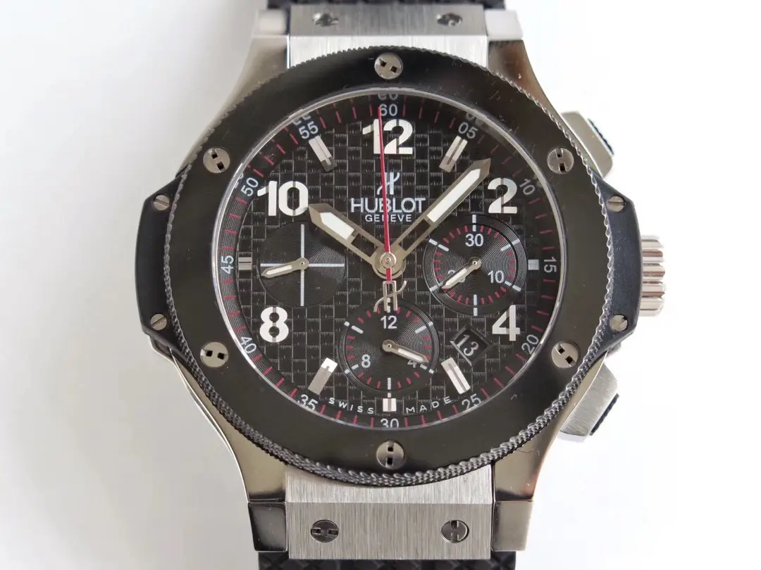 JJ Factory Hublot Big Bang 44mm Black Dial Rubber Strap Chronograph Watch – Super Clone Model 301.PB.131.RX - 图片 4