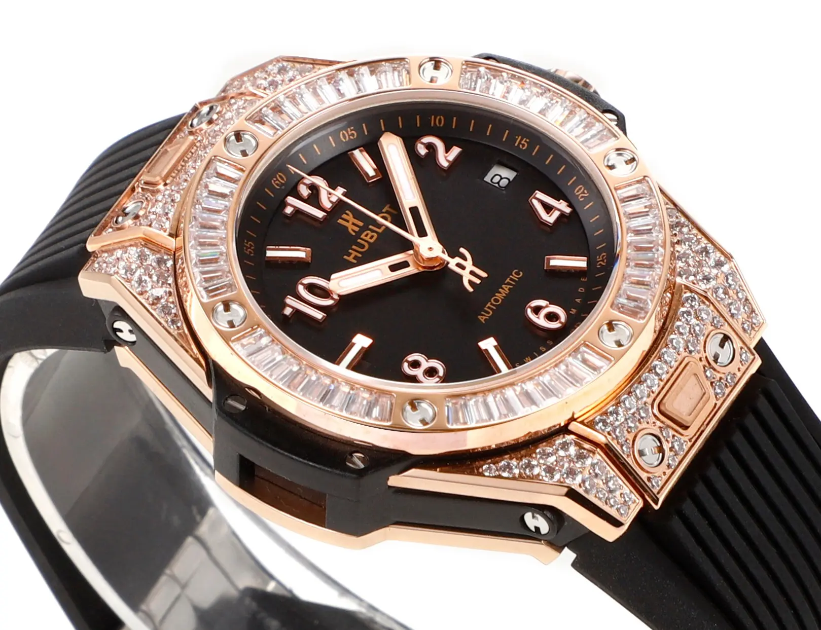 JJ Factory HUBLOT Big Bang One-Click Rose Gold and Black Diamond-Set Automatic Watch – 39mm – Super Clone Edition - 图片 3