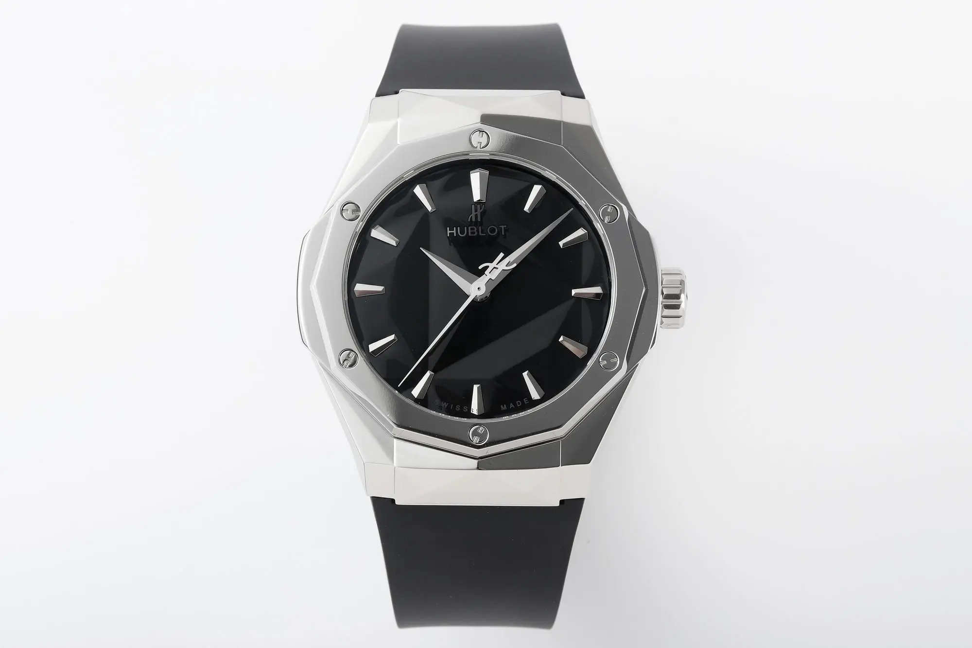 JJ Factory Hublot Classic Fusion x Richard Orlinski Black Dial Stainless Steel Rubber Strap Super Clone Watch