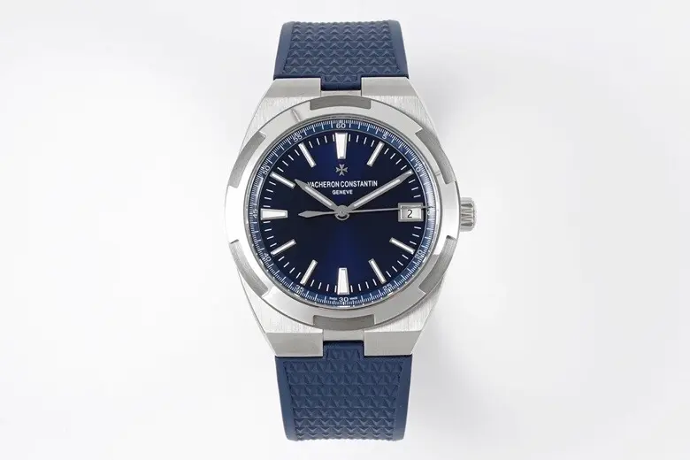 JJ Factory Vacheron Constantin Overseas 4500V Series – Blue Dial, Rubber Strap, Luxury Steel Super Clone Watch