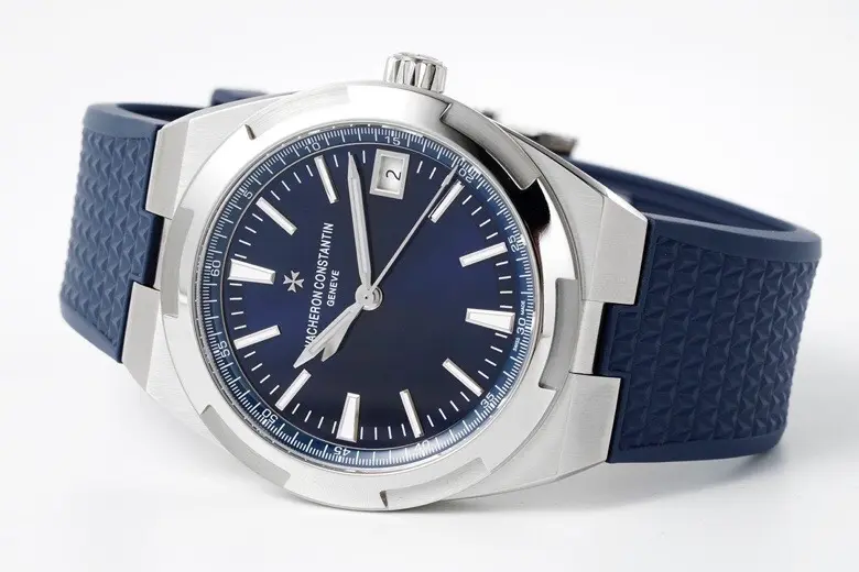 JJ Factory Vacheron Constantin Overseas 4500V Series – Blue Dial, Rubber Strap, Luxury Steel Super Clone Watch - 图片 7