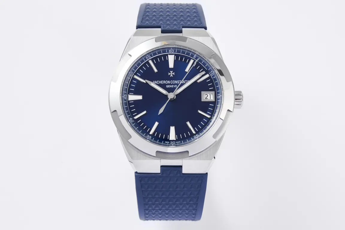 JJ Factory Vacheron Constantin Overseas 4500V Series – Blue Dial, Rubber Strap, Luxury Steel Super Clone Watch – Best Replica Quality