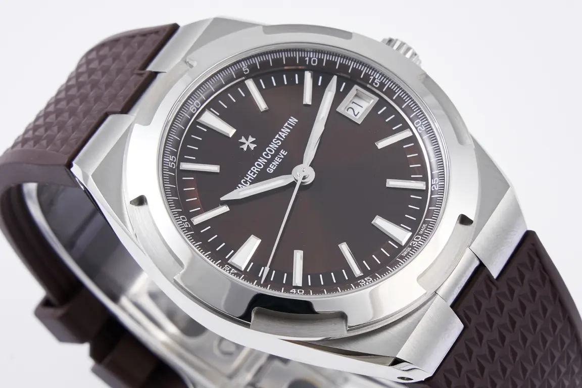 JJ Factory Vacheron Constantin Overseas 4500V Series – Brown Dial, Rubber Strap, Luxury Steel Super Clone Watch – Best Replica Quality - 图片 5