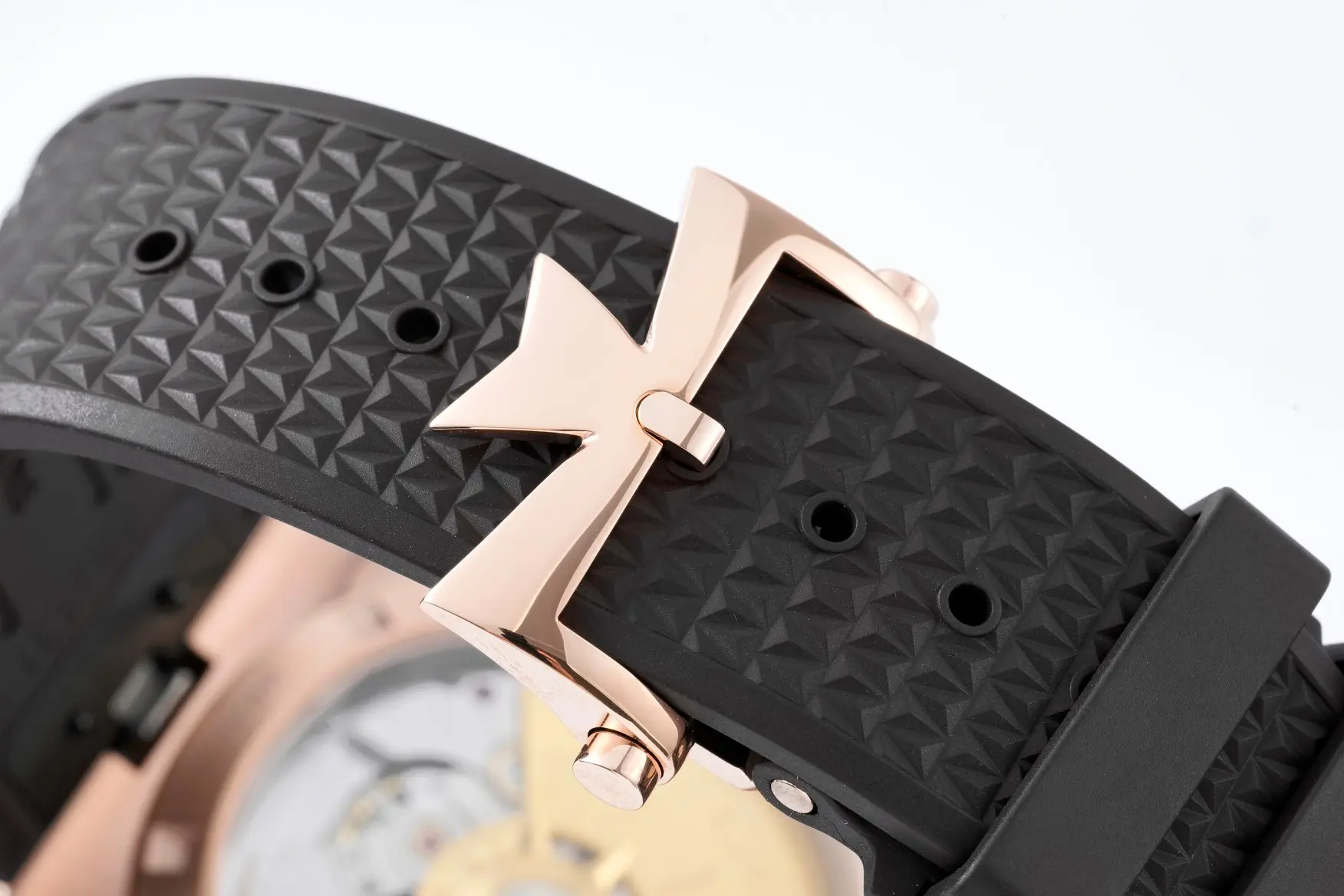 JJ Factory Vacheron Constantin Overseas 4500V Series – Rose Gold Case, Black Rubber Strap, Luxury Super Clone Watch - 图片 9