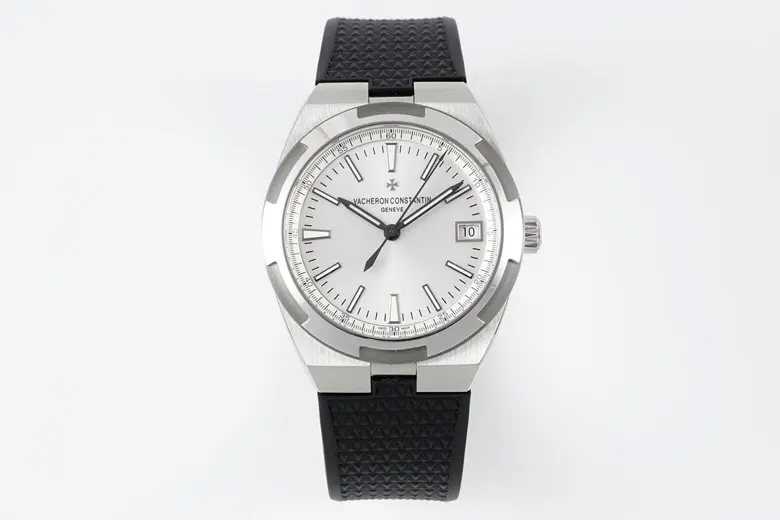 JJ Factory Vacheron Constantin Overseas 4500V Series – Silver Dial, Black Rubber Strap, Luxury Steel Super Clone Watch – Best Replica Quality