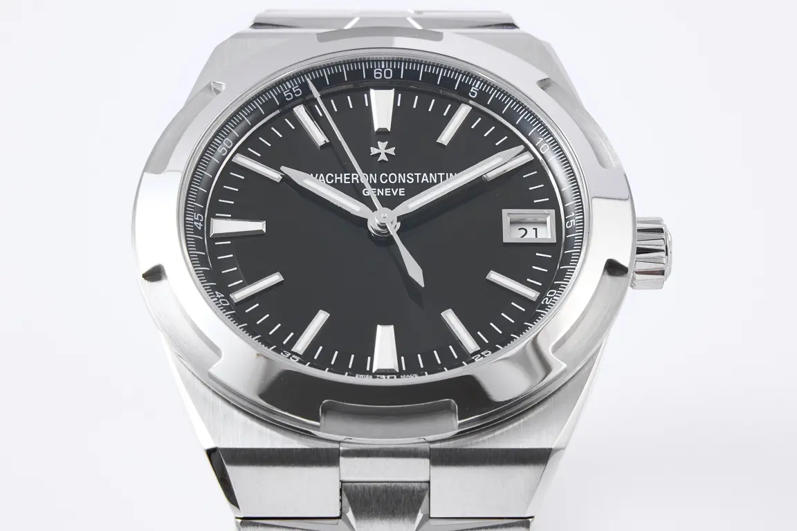 JJ Factory Vacheron Constantin Overseas 4500V Series – Silver Stainless Steel Super Clone Watch with Black Dial, Automatic Movement, Best Replica Quality - 图片 3