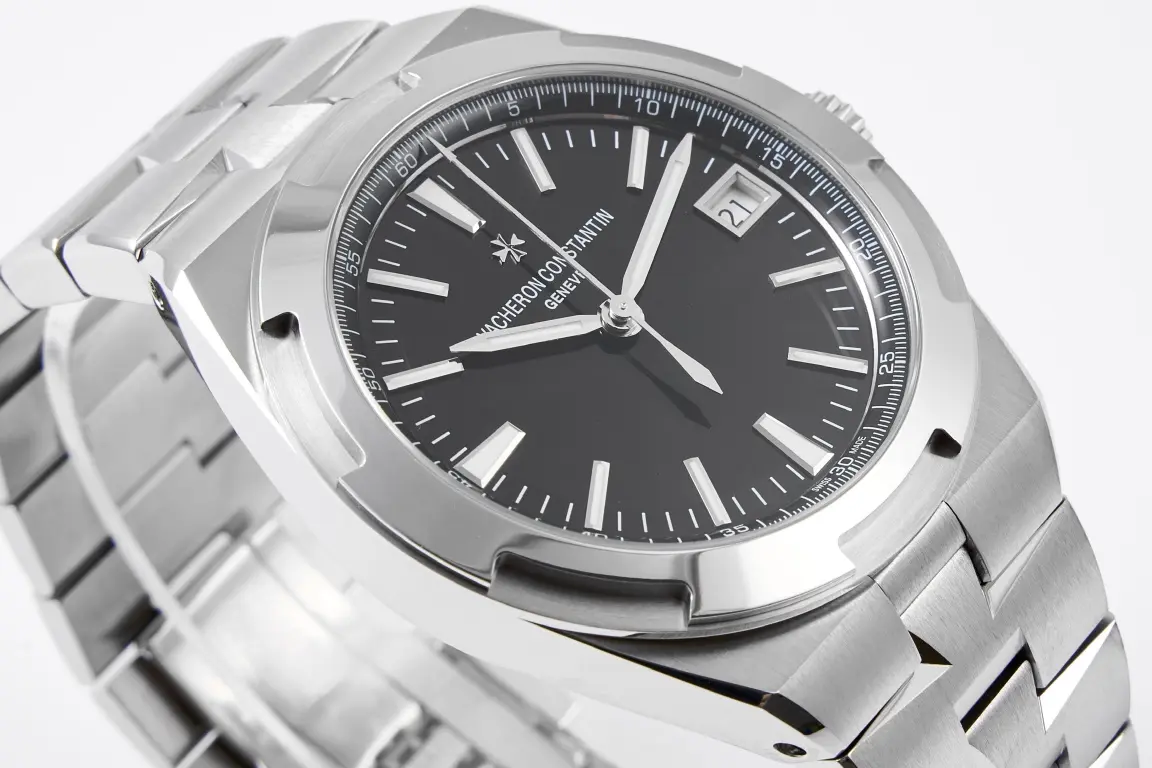 JJ Factory Vacheron Constantin Overseas 4500V Series – Silver Stainless Steel Super Clone Watch with Black Dial, Automatic Movement, Best Replica Quality - 图片 5