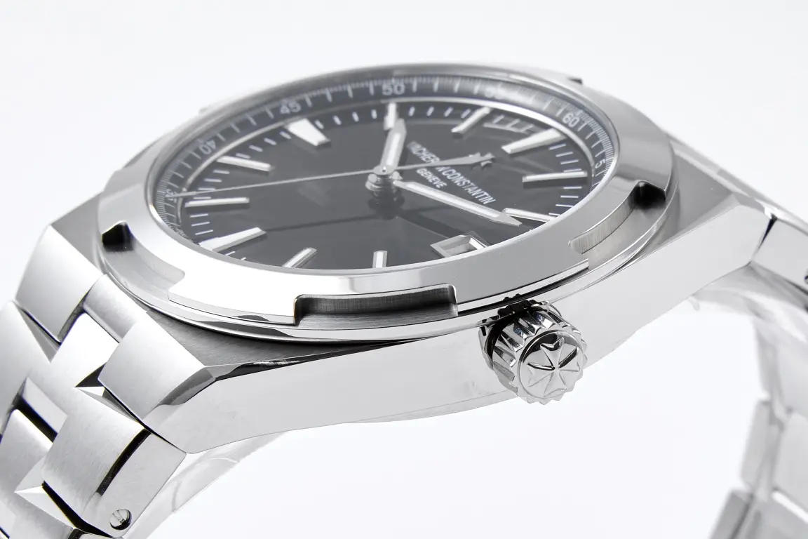 JJ Factory Vacheron Constantin Overseas 4500V Series – Silver Stainless Steel Super Clone Watch with Black Dial, Automatic Movement, Best Replica Quality - 图片 6