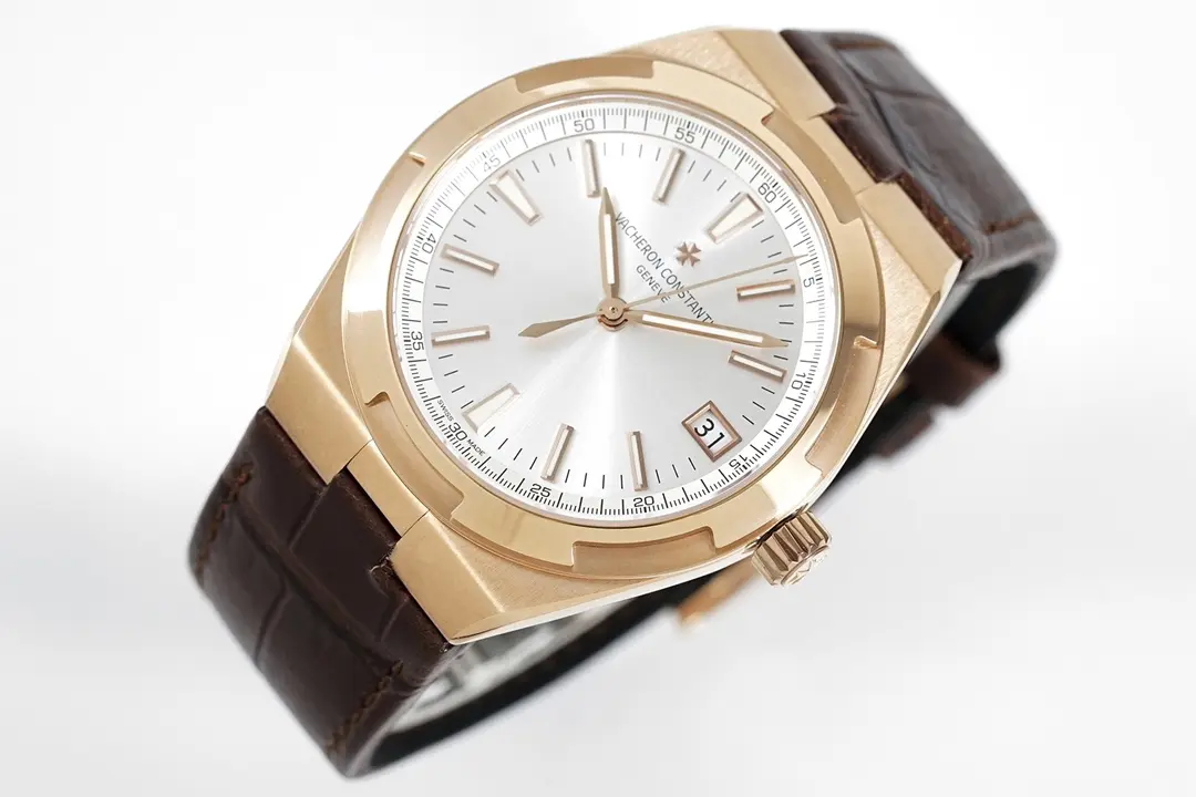 JJ Factory Vacheron Constantin Overseas Automatic Watch – Rose Gold Case, Brown Strap, Interchangeable Band System, Super Clone Watch - 图片 3