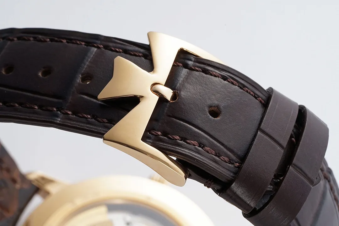 JJ Factory Vacheron Constantin Patrimony 85180 Series Watch – Gold Case, Brown Leather Strap, Minimalist Design, Best Super Clone Watches - 图片 2