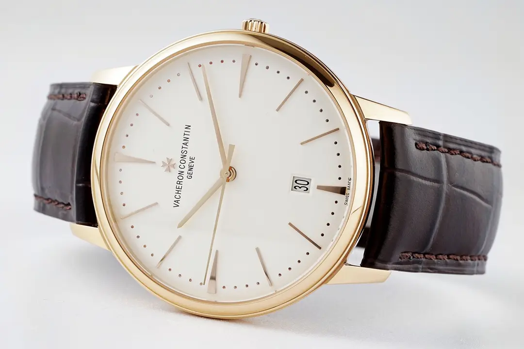 JJ Factory Vacheron Constantin Patrimony 85180 Series Watch – Gold Case, Brown Leather Strap, Minimalist Design, Best Super Clone Watches - 图片 4