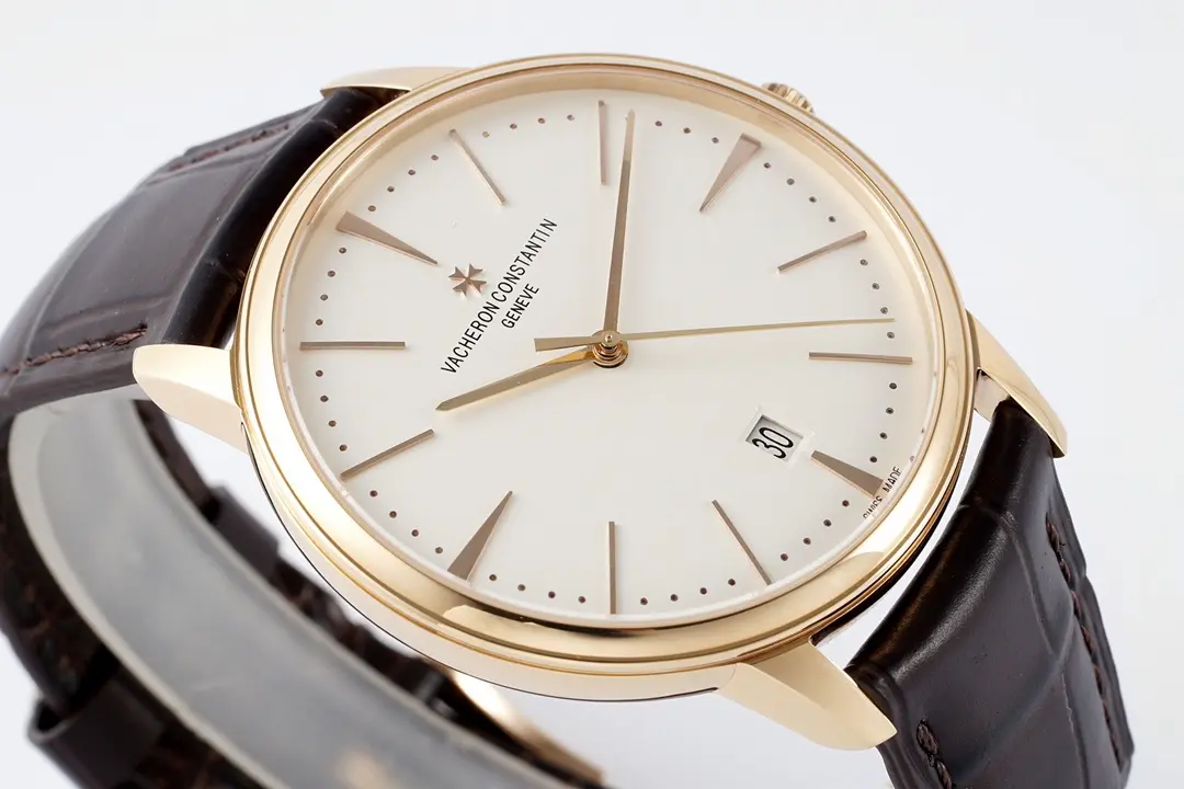 JJ Factory Vacheron Constantin Patrimony 85180 Series Watch – Gold Case, Brown Leather Strap, Minimalist Design, Best Super Clone Watches - 图片 5