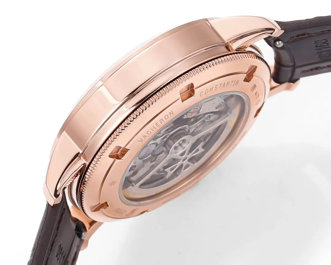 JJ Factory Vacheron Constantin Traditionnelle 83520/000R-9909 Mechanical Watch – Rose Gold, Brown Leather Strap, Multi-Function Dial, Top Super Clone Watch - 图片 4