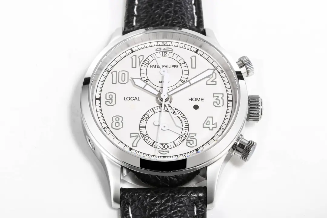 KM Factory Patek Philippe 5924G White Dial Leather Strap Super Clone Replica Watch - 图片 3