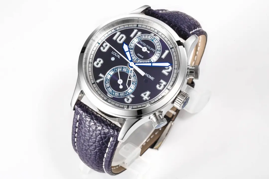 KM Factory Patek Philippe Complications 5924G Blue Leather Super Clone Replica Watch - 图片 2