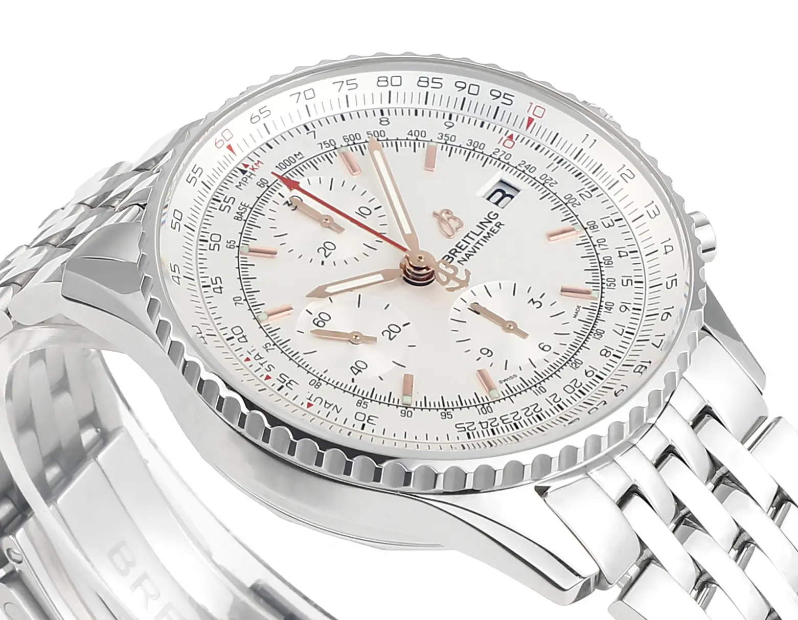 KOR Factory BLS Navitimer Chronograph Silver Stainless Steel – Super Clone Breitling Replica Watch - 图片 4