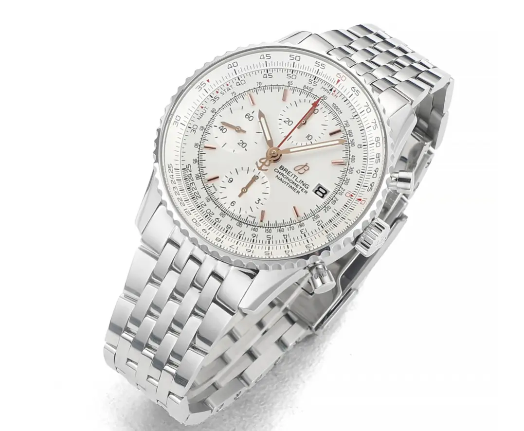 KOR Factory BLS Navitimer Chronograph Silver Stainless Steel – Super Clone Breitling Replica Watch - 图片 5