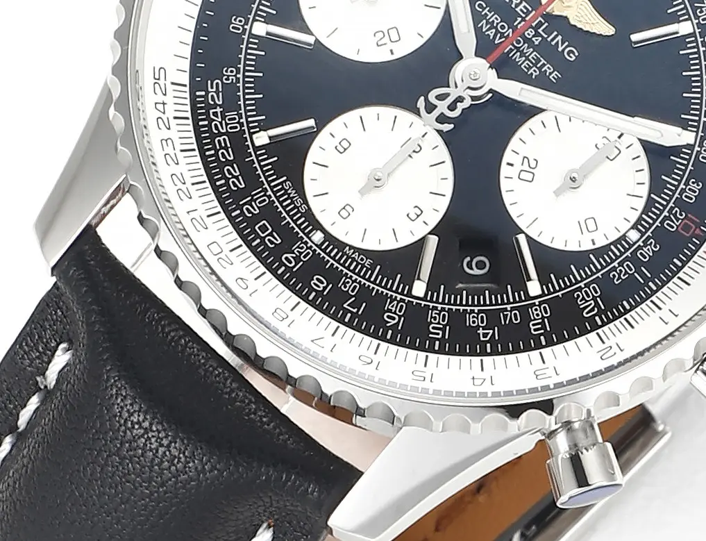KOR Factory Breitling Navitimer 1 B01 Chronograph Black Leather – Super Clone Watch - 图片 4