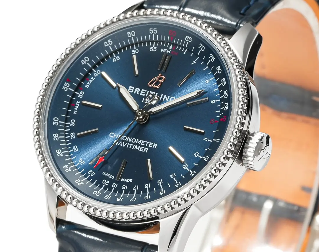 KOR Factory Breitling Navitimer Automatic Blue Leather – Super Clone Watch Replica - 图片 4