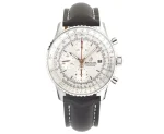 KOR Factory Breitling Navitimer Chronograph Silver Leather – Premium Super Clone Watch