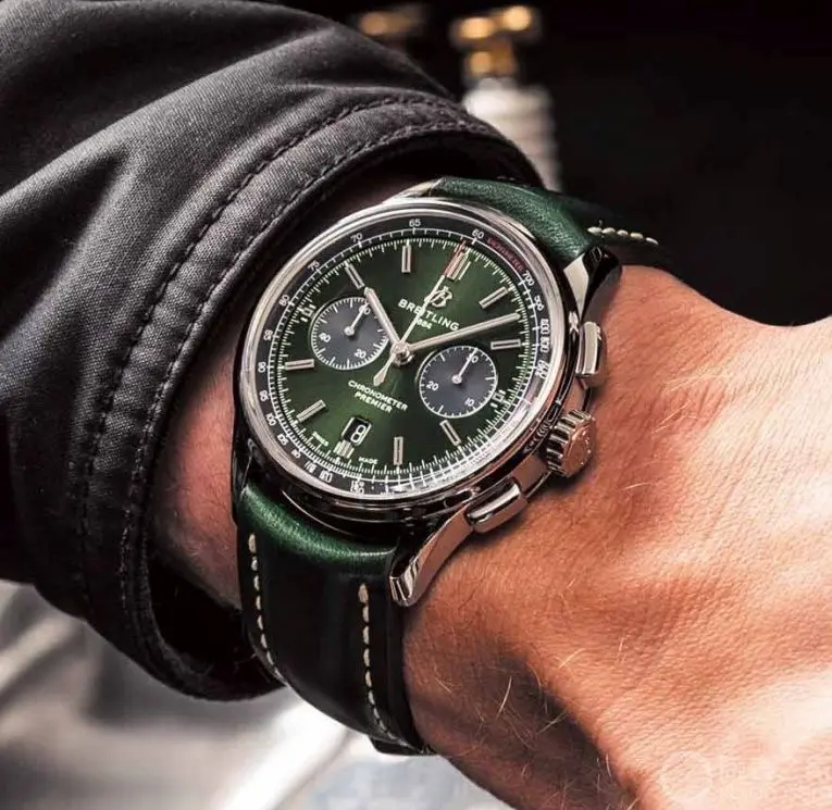 KOR Factory Breitling Premier B01 Chronograph Green Leather – Super Clone Watch Masterpiece - 图片 4
