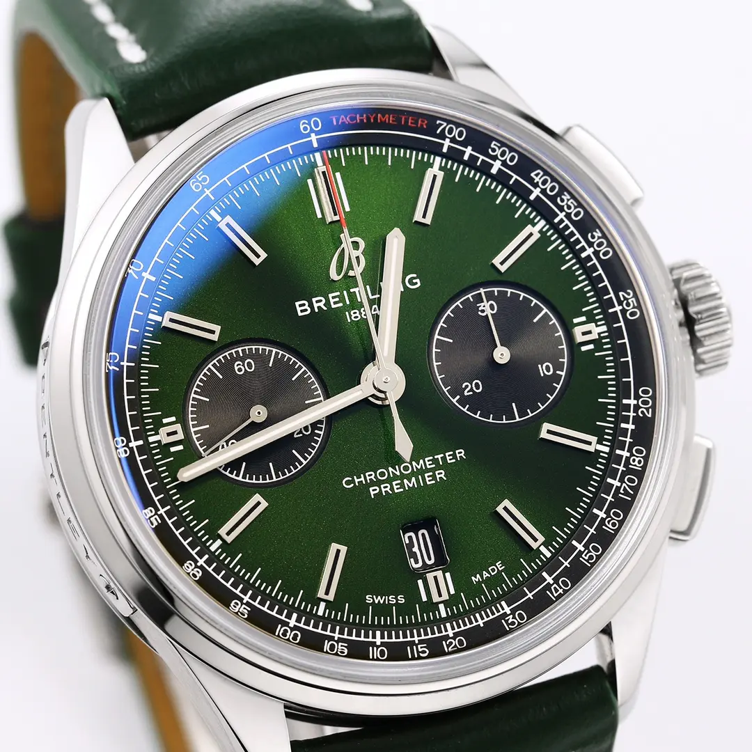 KOR Factory Breitling Premier B01 Chronograph Green Super Clone Watch – High-Quality Replica - 图片 4