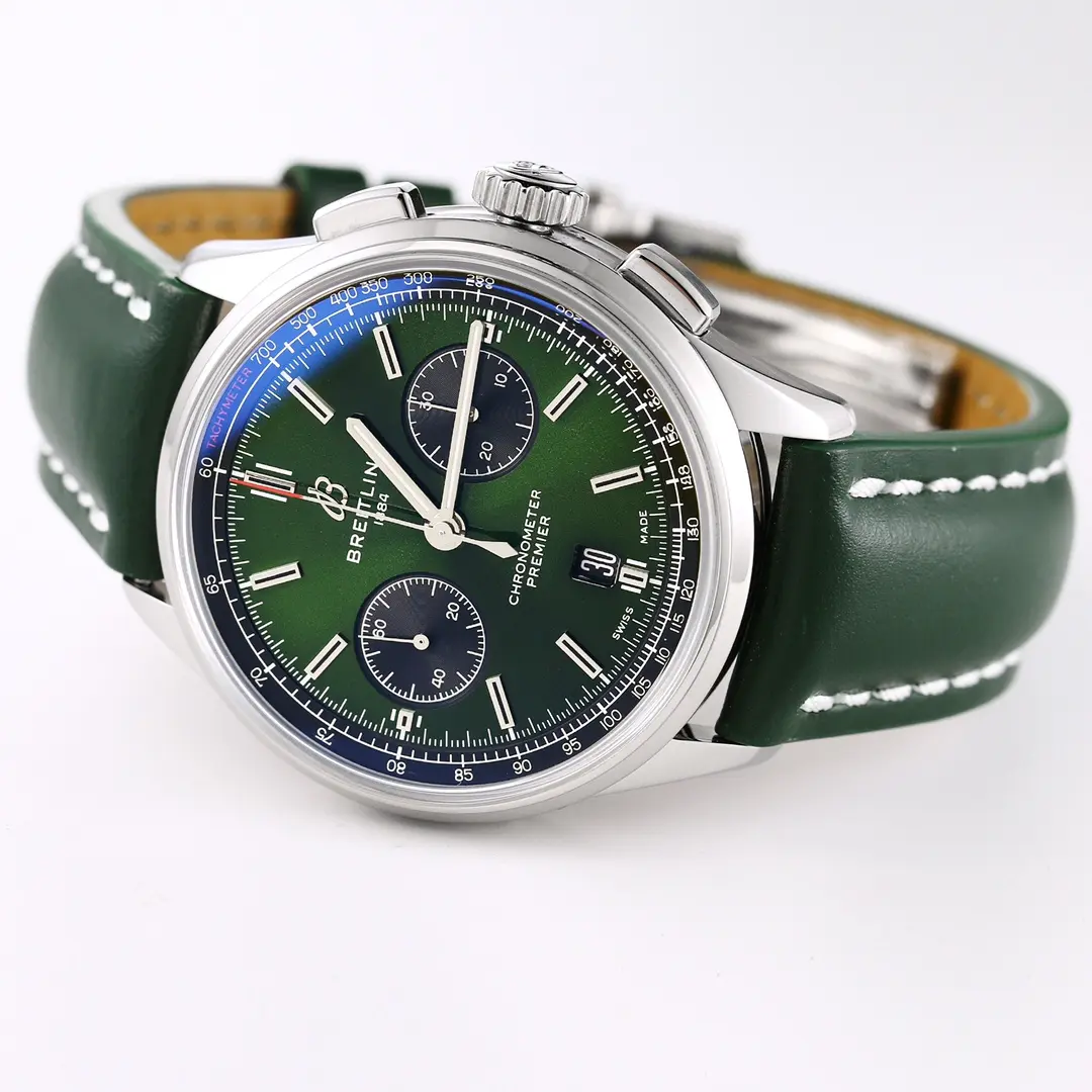 KOR Factory Breitling Premier B01 Chronograph Green Super Clone Watch – High-Quality Replica - 图片 5