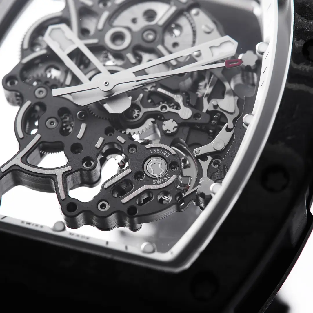 KV Factory Richard Mille RM055 Carbon Fiber Black Rubber Super Clone Luxury Watch - 图片 5