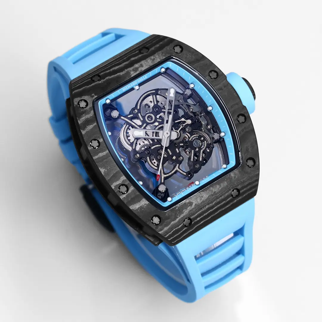 KV Factory Richard Mille RM055 Carbon Fiber Blue Super Clone Luxury Watch - 图片 2