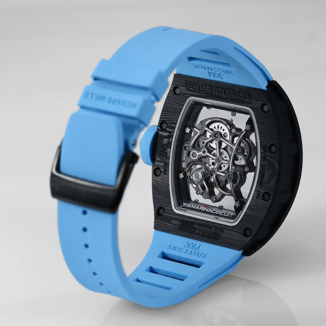 KV Factory Richard Mille RM055 Carbon Fiber Blue Super Clone Luxury Watch - 图片 7
