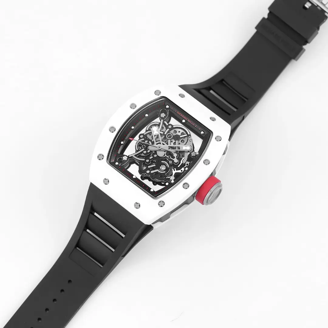 KV Factory Richard Mille White Ceramic Watch with Black Strap – Premium Super Clone Watches Edition - 图片 4