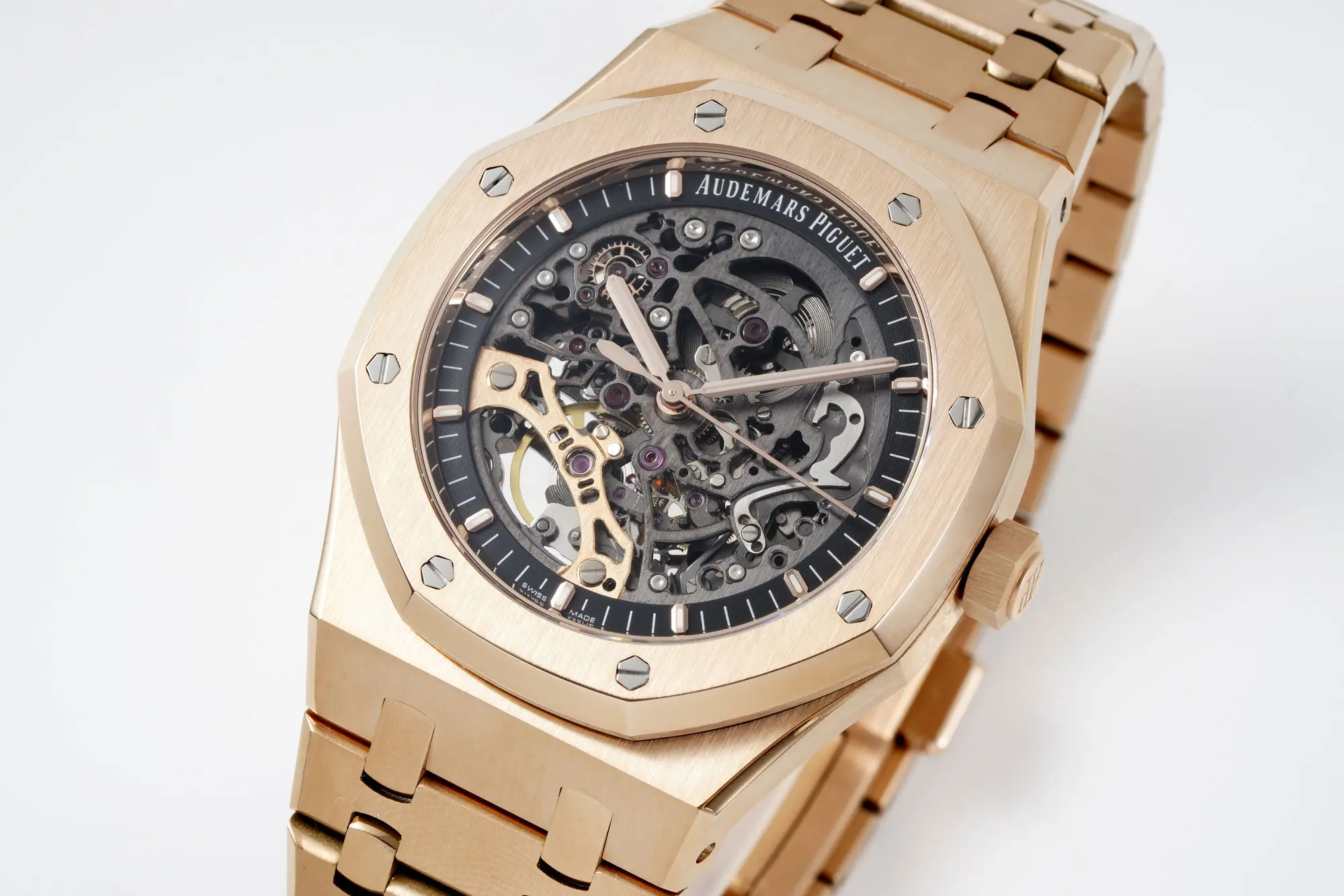 KZ Factory Audemars Piguet Royal Oak Offshore 15407ST Rose Gold Skeleton Super Clone Watch – Premium Replica - 图片 8