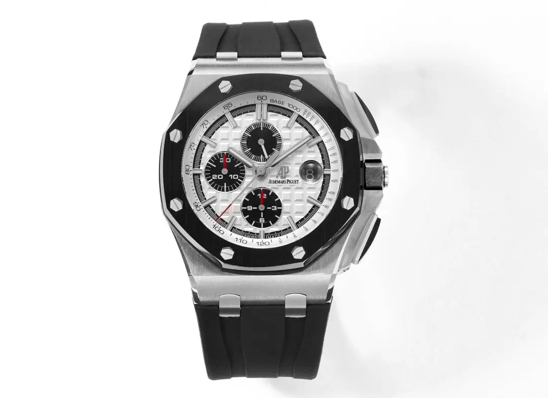 KZ Factory Audemars Piguet Royal Oak Offshore Chronograph Silver Black Rubber – Premium Super Clone Watch