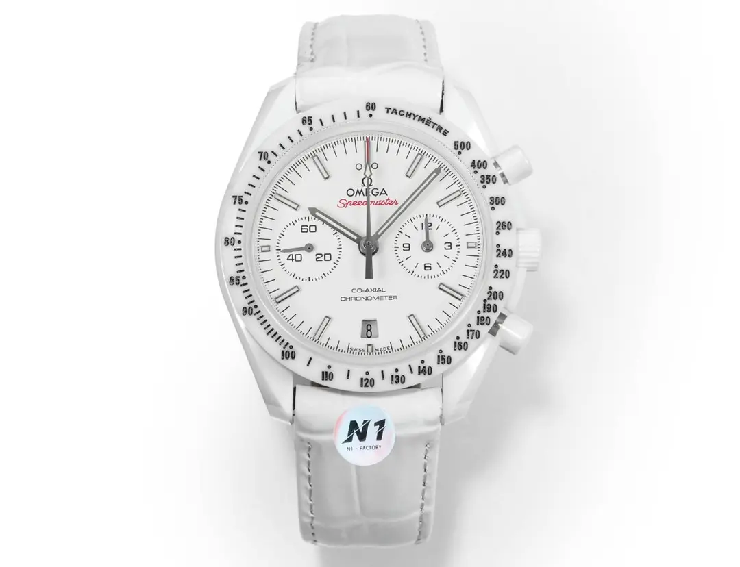 MKS Factory Omega Speedmaster Dark Side of the Moon White Ceramic VSF Luxury Watch