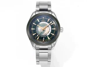 MKS Factory OMEGA Speedmaster World Time OT1 Green Steel – Premium VSF Watches