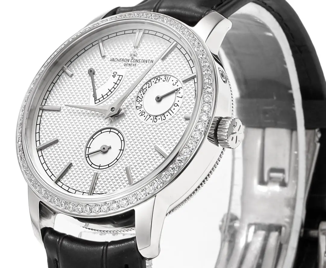MKS Factory Vacheron Constantin Traditionnelle 83520/000R-9909 Mechanical Watch – Silver Dial, Black Leather Strap, Multi-Function Design, Best Super Clone Quality - 图片 8