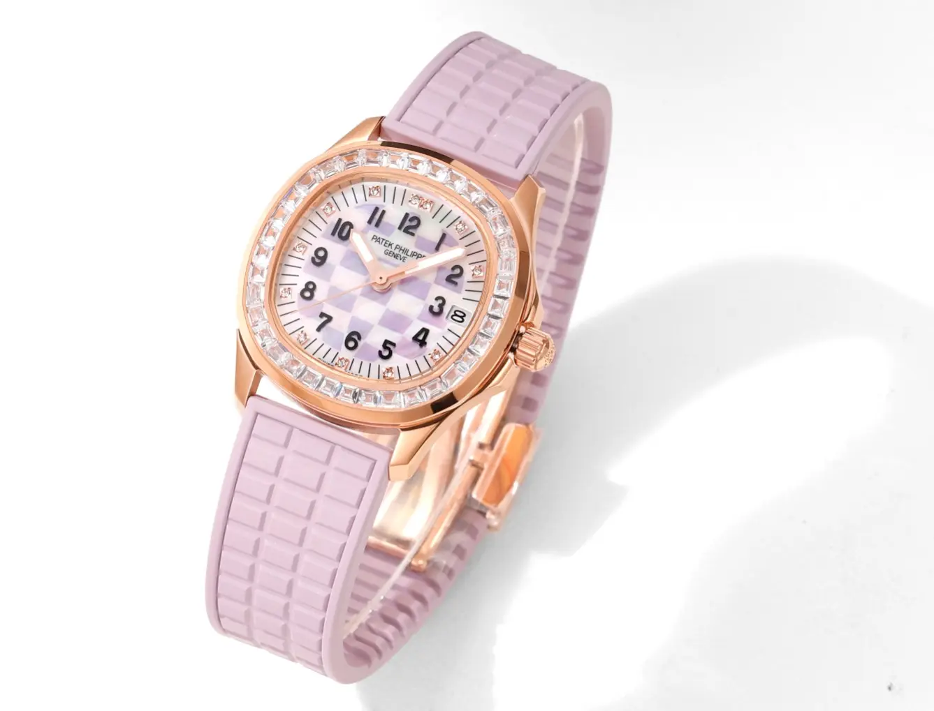 MP Factory Patek Philippe Aquanaut Mechanical Watch Pink Rubber – Super Clone Replica Edition - 图片 9