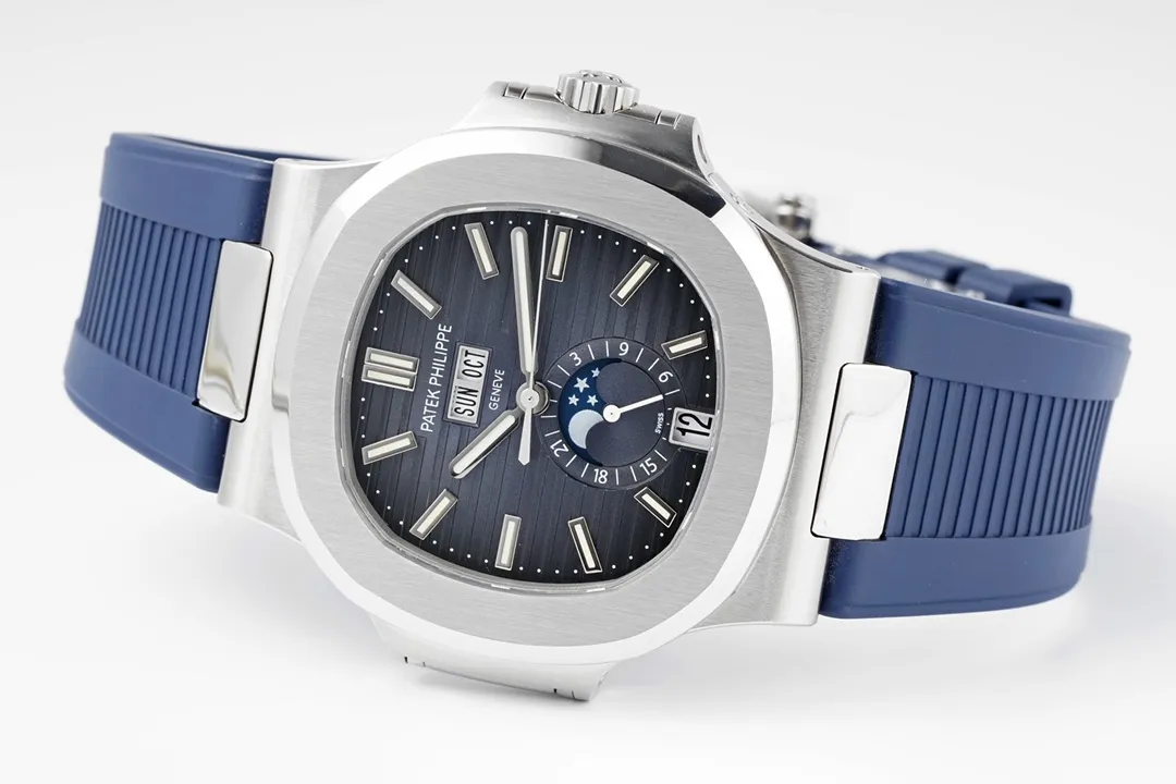 MP Factory Patek Philippe Nautilus 5726/1A Blue Rubber Super Clone Replica Watch - 图片 5