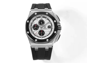OM Factory Audemars Piguet Royal Oak Offshore Chronograph Silver Black Rubber – Premium Super Clone Watch