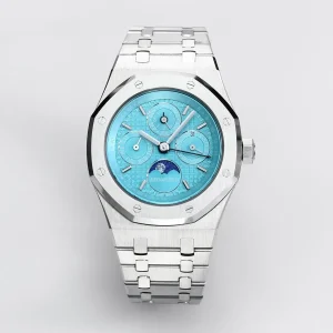 OM Factory Audemars Piguet Royal Oak Perpetual Calendar Blue Dial Stainless Steel Super Clone Watch – Premium Replica
