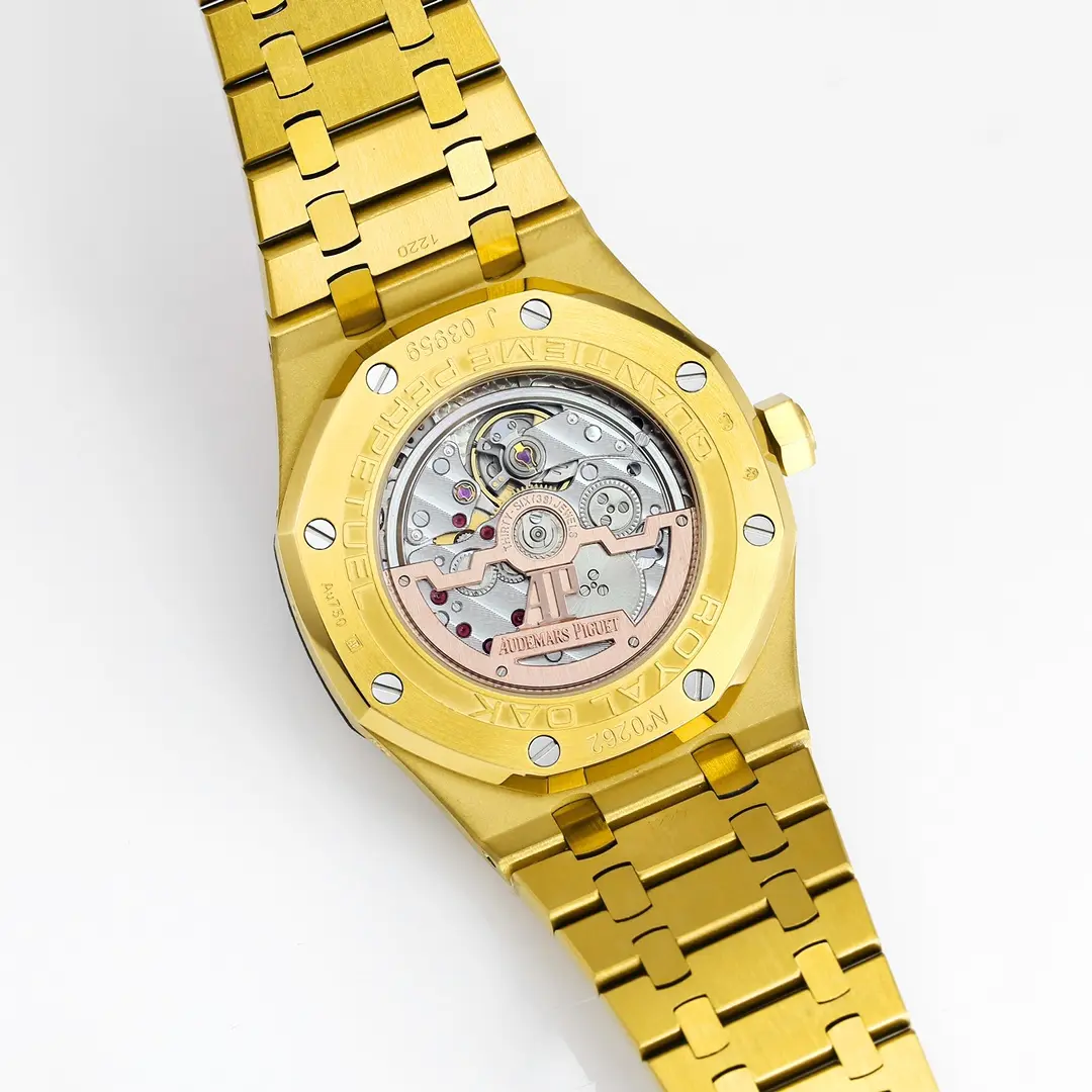 OM Factory Audemars Piguet Royal Oak Perpetual Calendar Blue Dial Yellow Gold Super Clone Luxury Watch - 图片 7